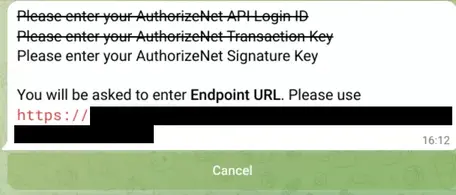 Entering API Credentials in BotSubscription Bot