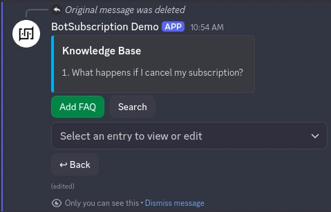Knowledge Base List List of active FAQ entries in the Knowledge Base