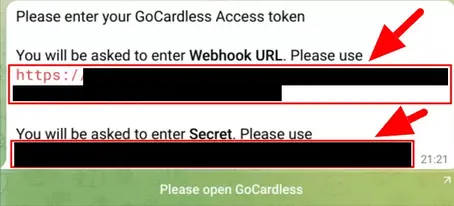 GoCardless Webhook URL and Secret