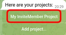 Selecting project in InviteMember